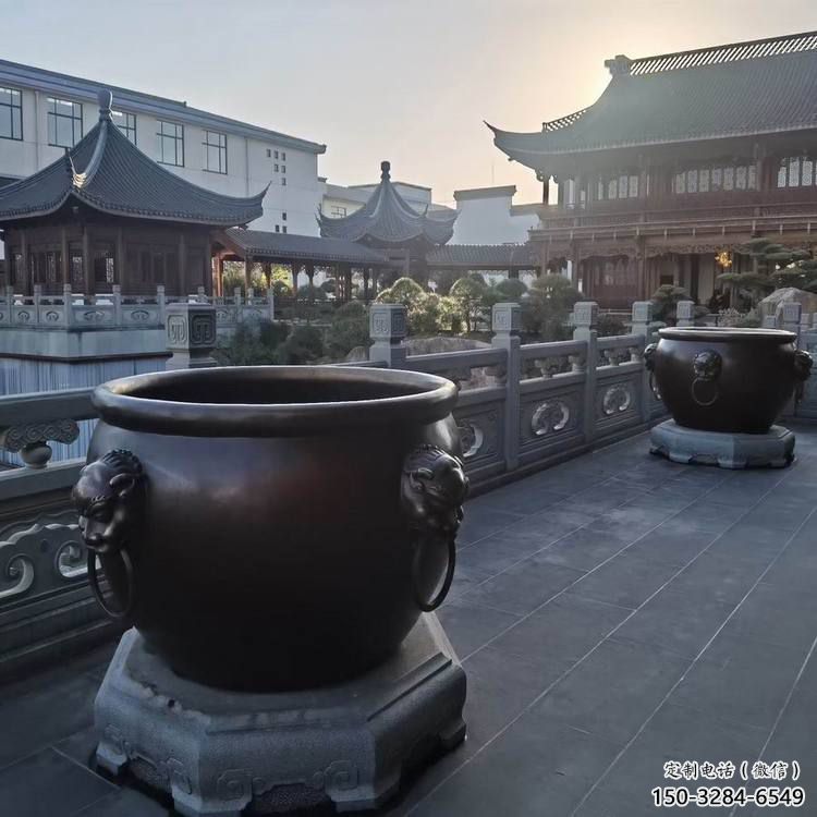 寺院鐵缸景觀雕塑 寺院鐵缸景觀雕塑