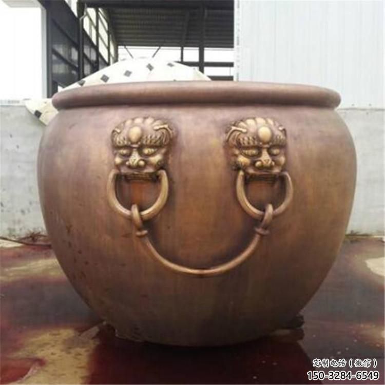 戶外紫銅缸銅雕塑 戶外紫銅缸銅雕塑