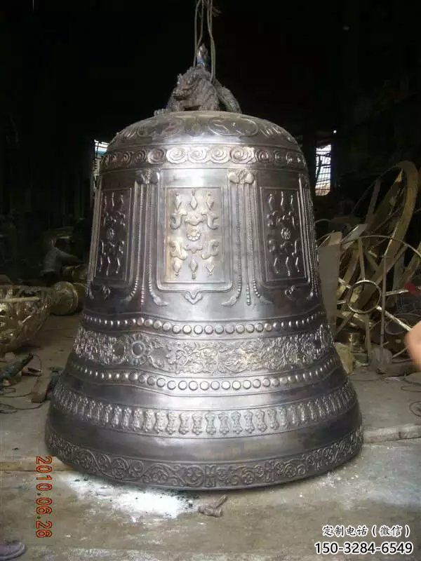 鑄銅銅鐘雕塑制作-平直形圓口