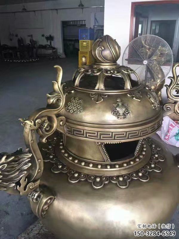 黃銅博山爐雕塑 黃銅博山爐雕塑