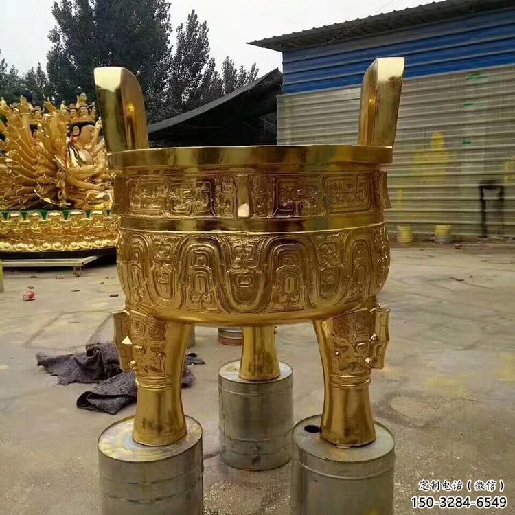 大型鎏金爐銅雕塑制作 大型鎏金爐銅雕塑制作