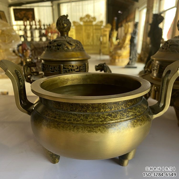 古法鎏金爐雕塑 古法鎏金爐雕塑