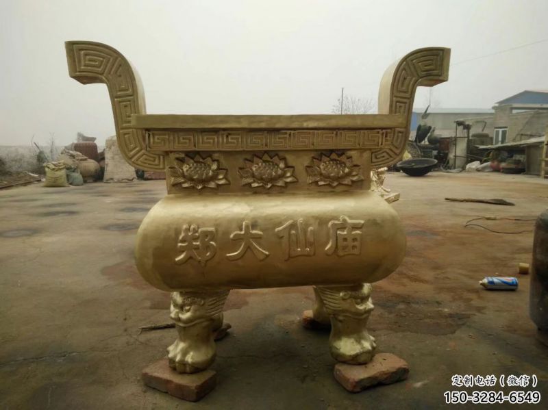 寺廟鎏金爐銅雕塑 寺廟鎏金爐銅雕塑