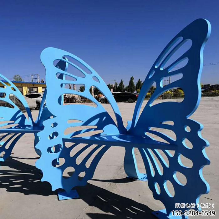 立體蝴蝶坐凳雕塑,美陳景觀擺件 立體蝴蝶坐凳雕塑,美陳景觀擺件