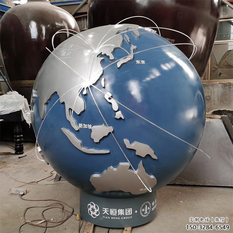 地球雕塑指用，白鋼構(gòu)件，不銹鋼地球雕塑廠家提供