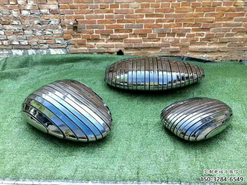 鵝卵石坐凳雕塑，鍛造景觀雕塑，現代工藝