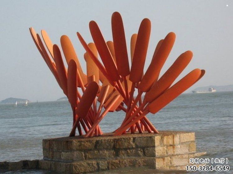 龍舟雕塑廠家，戶外雕塑，藝術不銹鋼龍舟雕塑供給