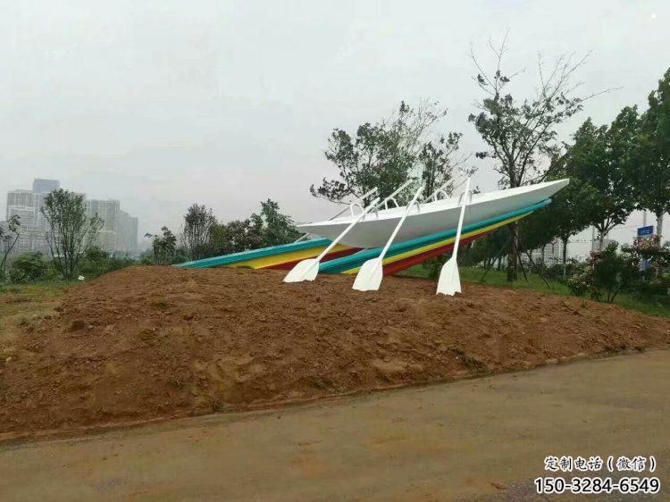 龍舟工藝選用，彩鋼制作，不銹鋼龍舟雕塑制造商