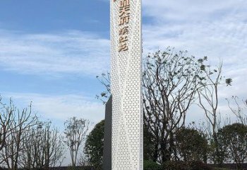 鏤空工藝導(dǎo)向牌雕塑，不銹鋼鏤空工藝制作