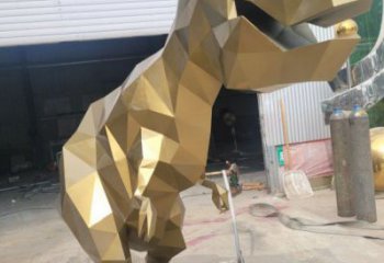 景觀恐龍雕塑承接，城市裝飾，大型幾何恐龍雕塑公司