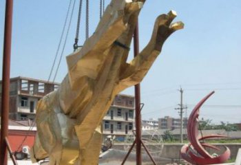 景觀恐龍雕塑承接，景區案例，公園幾何恐龍雕塑定制