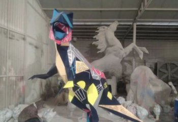 不銹鋼恐龍雕塑定價，街頭雕塑，烤漆恐龍雕塑廠家
