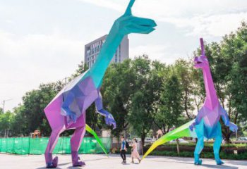 現代恐龍雕塑定制，中式工藝，景觀烤漆恐龍雕塑造型