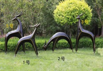景觀小鹿雕塑精選，街道標識，抽象小鹿雕塑指用