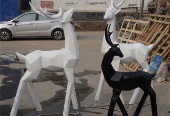 小鹿雕塑精選，景區(qū)雕塑，景觀抽象小鹿雕塑提供