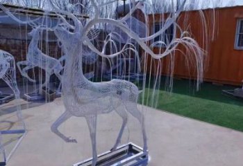梅花鹿雕塑服務商，鏤空雕塑，燈光梅花鹿雕塑訂做