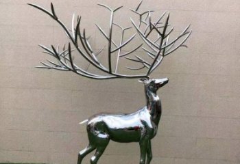 景觀小鹿雕塑制造，歐式風(fēng)格，鏡面小鹿雕塑定價(jià)
