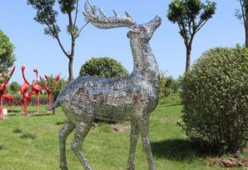 景區梅花鹿雕塑供給，景觀雕塑，鏤空梅花鹿雕塑供求