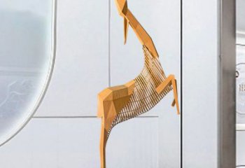 商場小鹿雕塑展品，景觀概念，幾何鏤空小鹿雕塑優選