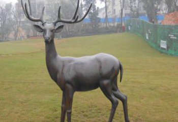 銅梅花鹿雕塑生產，戶外擺放，梅花鹿銅雕塑精選
