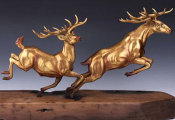 小鹿銅雕塑點擊，陸地擺件，景觀小鹿銅雕塑預定