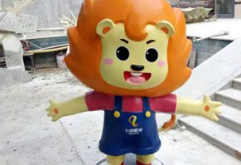 游樂場卡通獅子雕塑廠家，動物美陳景觀雕塑