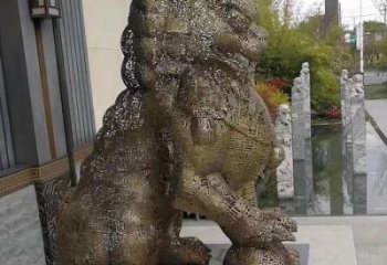 獅子鏤空雕塑優(yōu)選，城市裝飾，景觀不銹鋼獅子雕塑供給