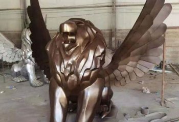 紅銅獅子雕塑優價，鑄造工藝，飛獅雕塑制作