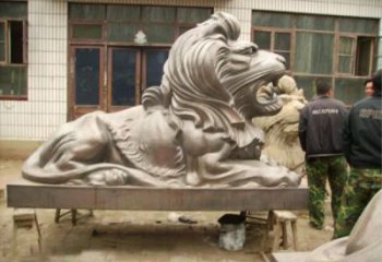 園林獅子雕塑服務商，美陳雕塑，趴獅雕塑精選