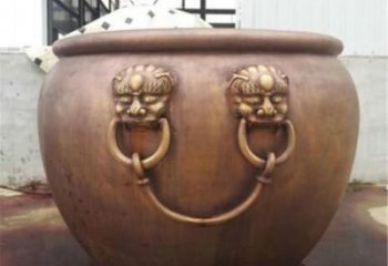 戶外紫銅缸銅雕塑