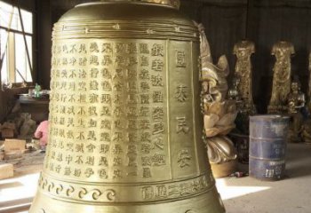 國泰民安銅鐘雕塑-鑄銅工藝制作