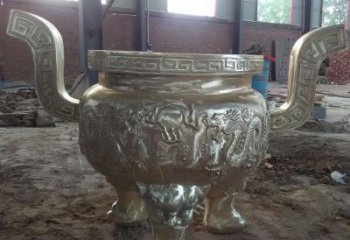 鑄銅三足爐雕塑制作