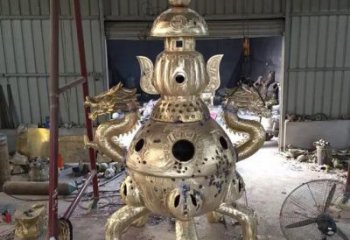 多足象形爐鑄銅雕塑