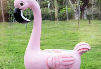 天鵝坐凳雕塑，卡通動物雕塑，彩繪工藝