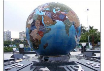 地球雕塑精選，廣場系列，不銹鋼地球雕塑廠家