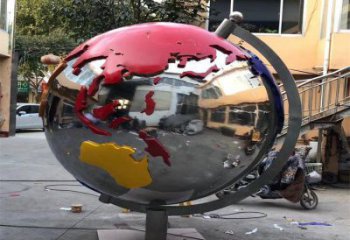 地球雕塑生產(chǎn)，城區(qū)小品，不銹鋼地球雕塑標準廠家