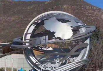 地球儀雕塑提供，多彩藝術(shù)，鏡面地球儀雕塑通用