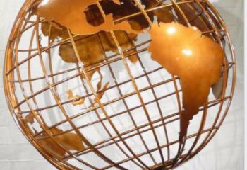 地球儀雕塑公司，花園小品，烤漆地球儀雕塑廠家提供