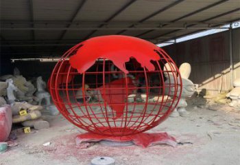 地球儀雕塑制造商，城區小品，烤漆地球儀雕塑制作廠家