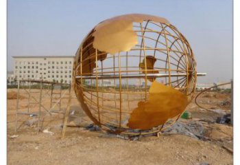 地球儀雕塑制造，校園雕塑，烤漆地球儀雕塑展品