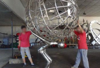 地球儀雕塑精選，街頭藝術(shù)，公園手托地球儀雕塑承接