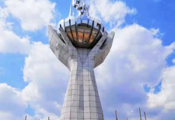 制造地球儀雕塑廠家，鋼管組合，手托地球儀雕塑制作