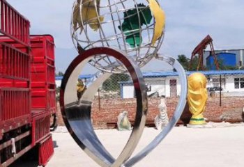 地球儀雕塑供給，戶外雕塑，景觀現(xiàn)代地球儀雕塑選用