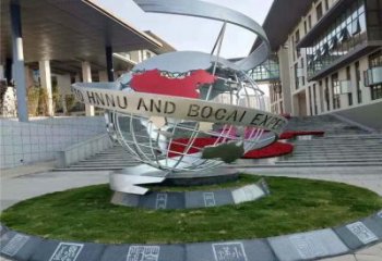 地球儀雕塑觀賞型，公園小品，現(xiàn)代地球儀雕塑生產(chǎn)商