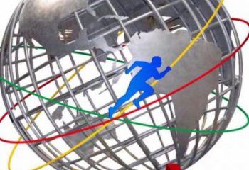 地球儀雕塑專供，美陳雕塑，社區現代地球儀雕塑預定