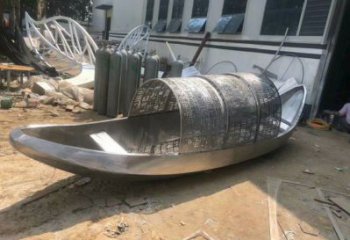 街道景觀雕塑，鍛造帆船雕塑，鏡面效果