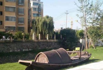 銅船雕塑制作廠家,公園小品,小船銅雕塑訂做