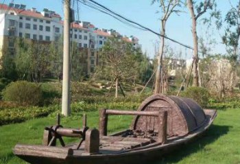 銅船雕塑制造,城區(qū)小品,室外小船銅雕塑提供