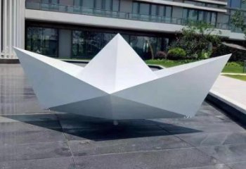 紙船雕塑供給，室外雕塑，折紙船雕塑生產商