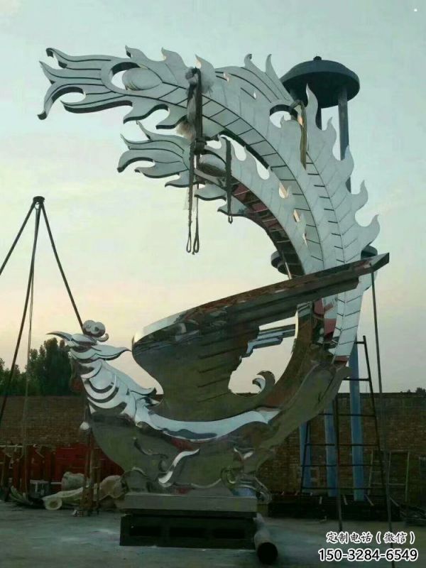 景觀鳳凰雕塑供求，美陳雕塑，藝術不銹鋼鳳凰雕塑優選